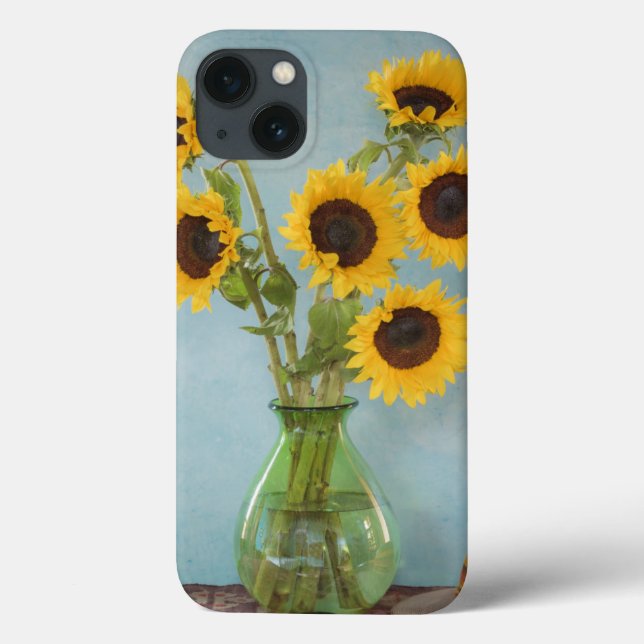 Sunflowers in vase on table Case-Mate iPhone case (Back)