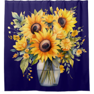 Sunflowers in Vase Shower Curtain