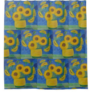 Sunflowers In Yellow Vase Shower Curtain