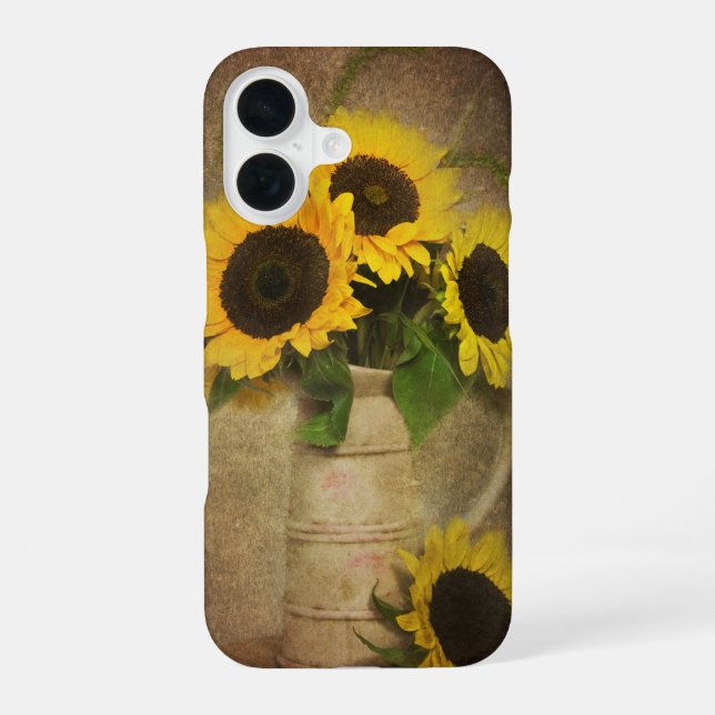 Sunflowers iPhone 16 Case (Back)