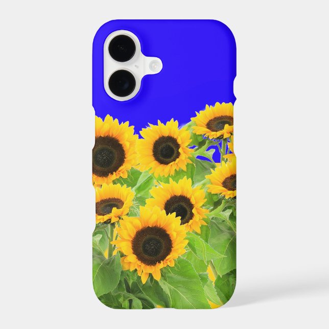 Sunflowers iPhone Case Ukraine Flag Colours (Back)