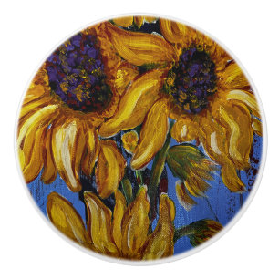 sunflowers knob pull