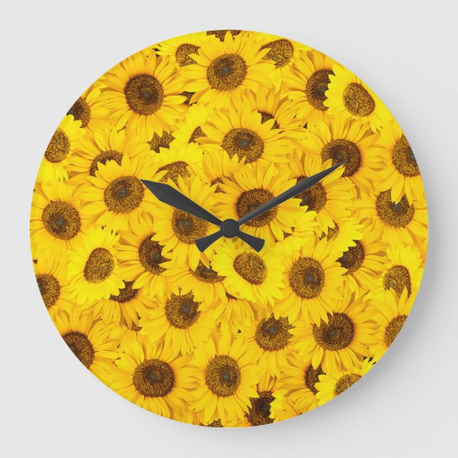 Sunflowers Large Clock (Front)