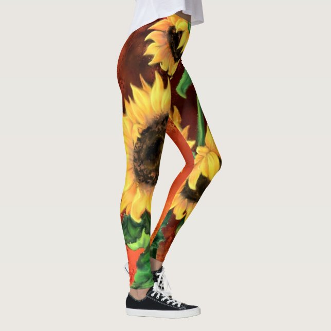 Sunflowers Leggings (Right)
