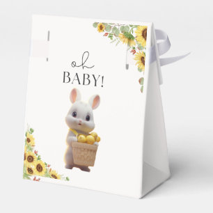 Sunflowers Lemon Citrus Rabbit Summer Baby Shower  Favour Box