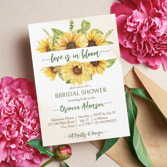 Sunflowers love is in bloom bridal shower template (Creator Uploaded)