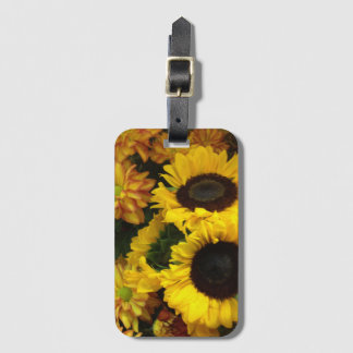 Sunflowers luggage tag