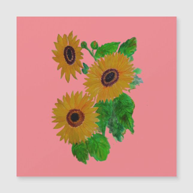 sunflowers Magnetic Card (Front)