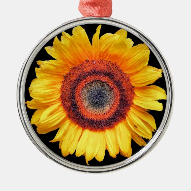 SUNFLOWERS METAL TREE DECORATION (Front)