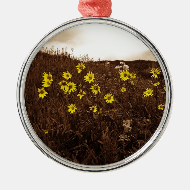 Sunflowers Metal Tree Decoration (Front)