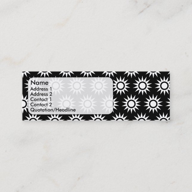 sunflowers mini business card (Front)