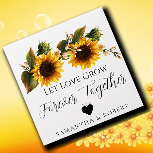 Sunflowers Minimal Wedding Bridal Favour Seeds Envelope (Creator Uploaded)