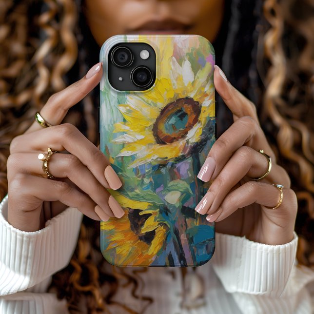 Sunflowers Modern Abstract Floral Painting  Case-Mate iPhone Case (Creator Uploaded)