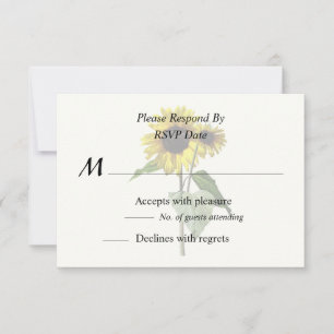Sunflowers Mother and Child RSVP Card