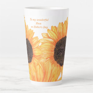 Sunflowers Mother's Day Large Latte Mug