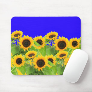Sunflowers Mouse Pad Ukraine Flag Colors - Freedom
