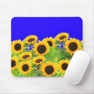 Sunflowers Mouse Pad Ukraine Flag Colours - Freedo
