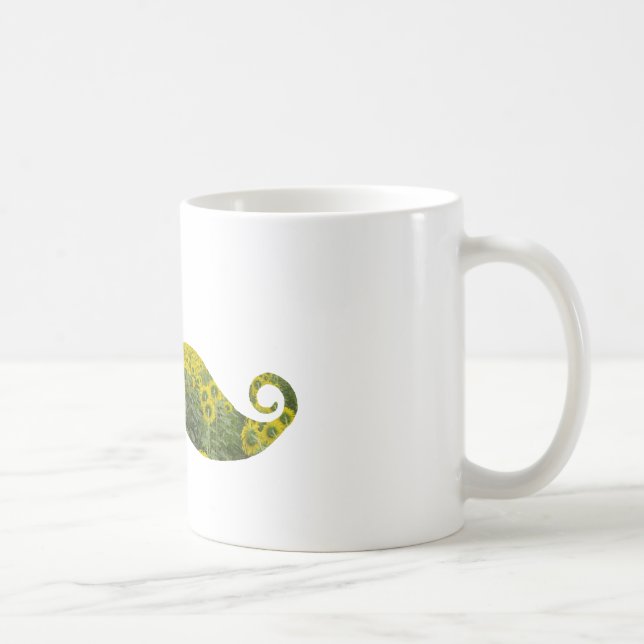 Sunflowers Moustache White   Classic White Mug (Right)