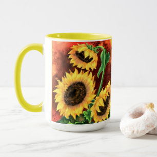 Sunflowers Mug Painting