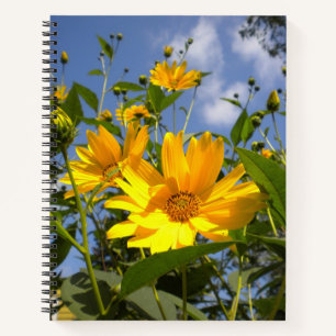 Sunflowers N Sky Wrapped Canvas Notebook