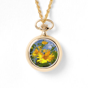 Sunflowers N Sky Wrapped Canvas Watch