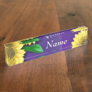 Sunflowers Nameplate