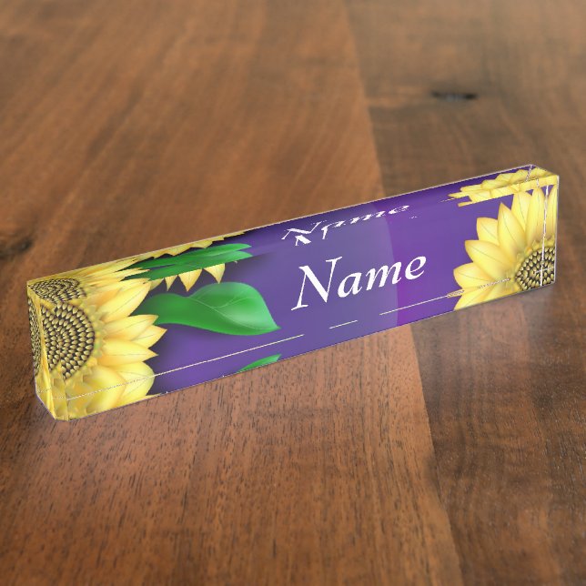 Sunflowers Nameplate (Side)