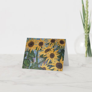 Sunflowers note card