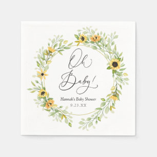 Sunflowers Oh baby Napkin