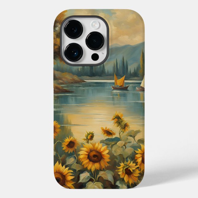Sunflowers on the Lake Case-Mate iPhone Case (Back)