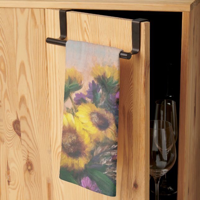 Sunflowers Original Tea Towel (Thirds Fold)