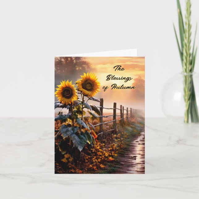 Sunflowers painting custom card (Front)