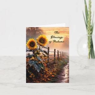 Sunflowers painting custom card