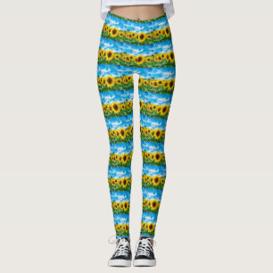 Sunflowers painting leggings
