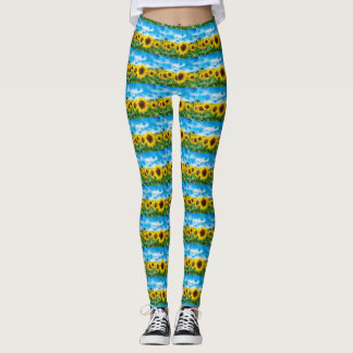Sunflowers painting leggings