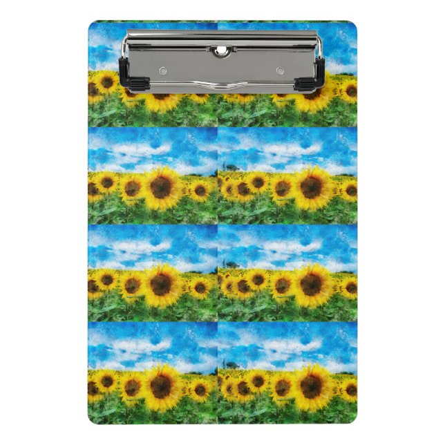 Sunflowers painting mini clipboard (Front)