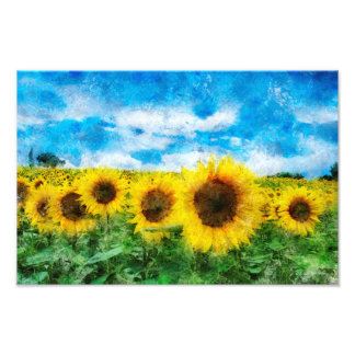Sunflowers painting photo print
