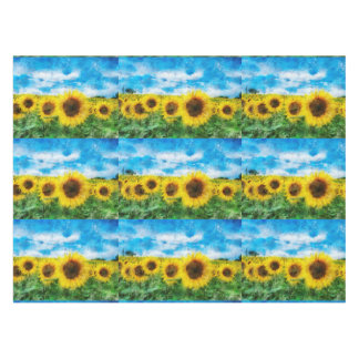 Sunflowers painting tablecloth