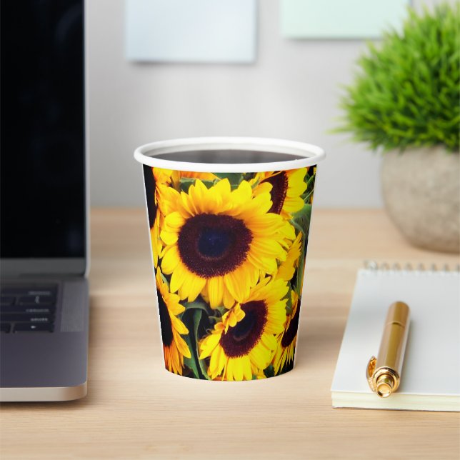 Sunflowers Paper Cups (Insitu)