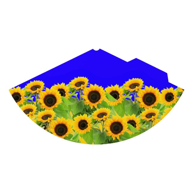 Sunflowers Paper Party Hat Ukrainian Flag Colours (Front)