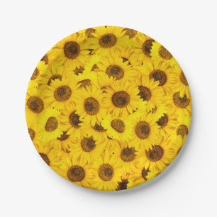 Sunflowers Paper Plate