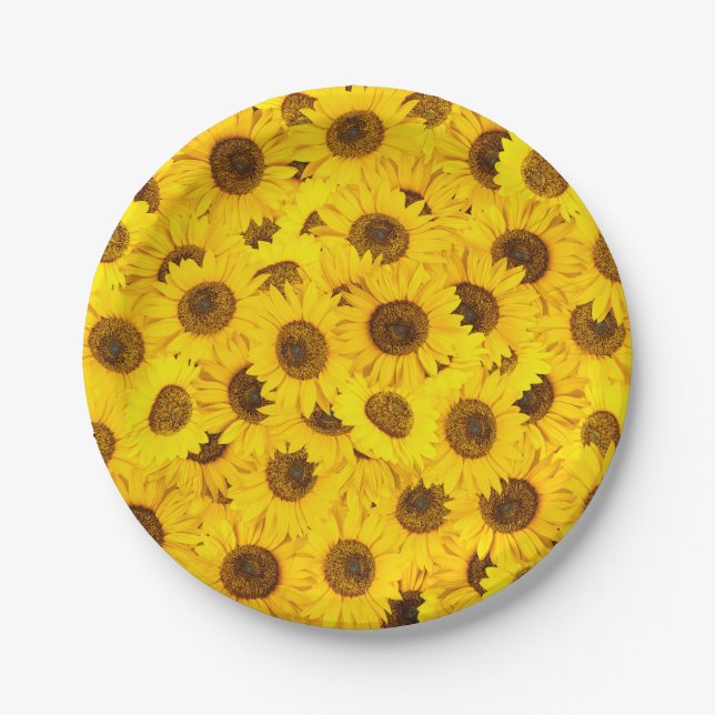 Sunflowers Paper Plate (Front)