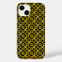 Sunflowers pattern bx4 Black BG