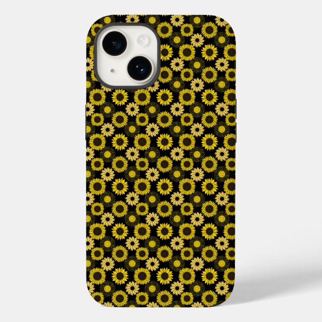 Sunflowers pattern bx4 Black BG Case-Mate iPhone Case (Back)