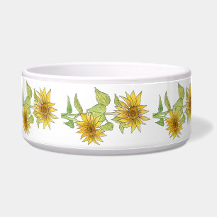 Sunflowers Pet Bowl