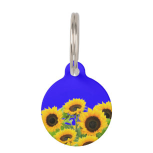 Sunflowers Pet ID Tag