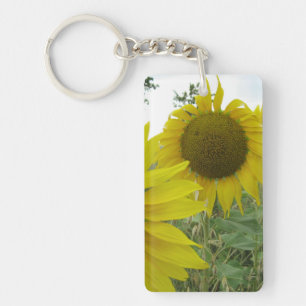 Sunflowers Photo Rectangle (single-sided) Keychain