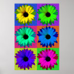 Sunflowers-Pop Art Poster<br><div class="desc">A different look at Sunflowers</div>
