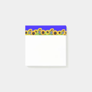 Sunflowers Post it Notes Ukrainian Flag Colours