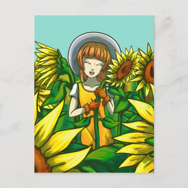Sunflowers Postcard (Front)